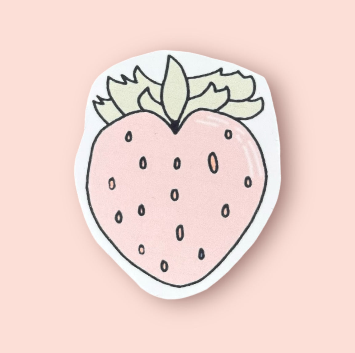 Pink strawberry sticker