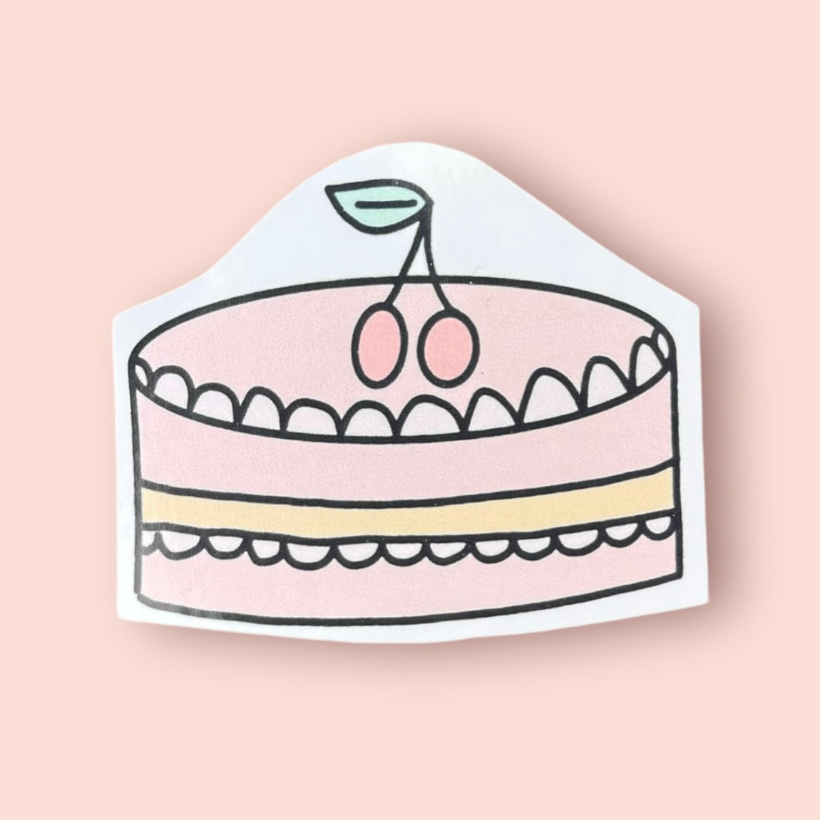 Pink cake sticker