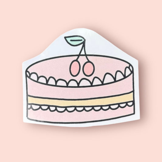 Pink cake sticker